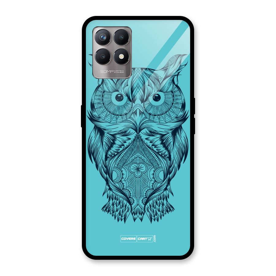 Designer Owl Glass Back Case for Realme Narzo 50
