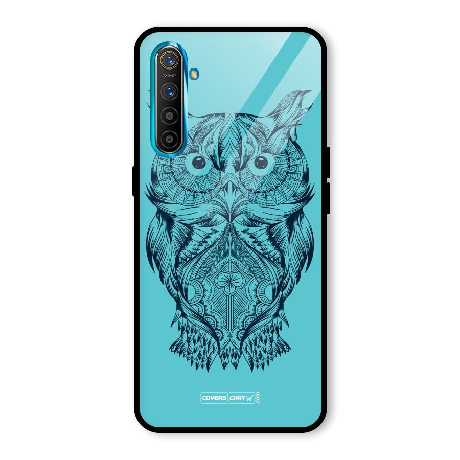 Designer Owl Glass Back Case for Realme X2