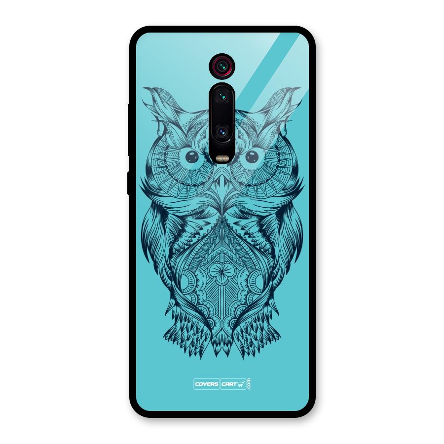 Designer Owl Glass Back Case for Redmi K20