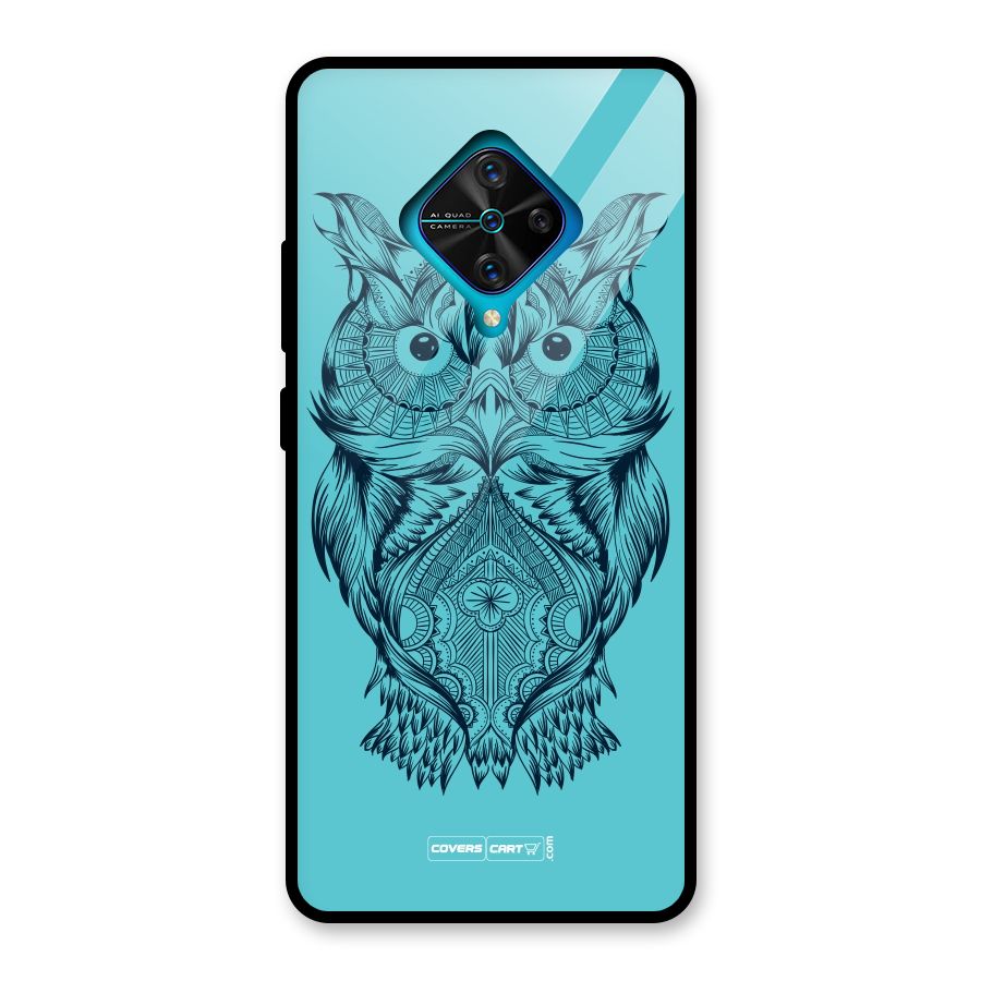 Designer Owl Glass Back Case for Vivo S1 Pro