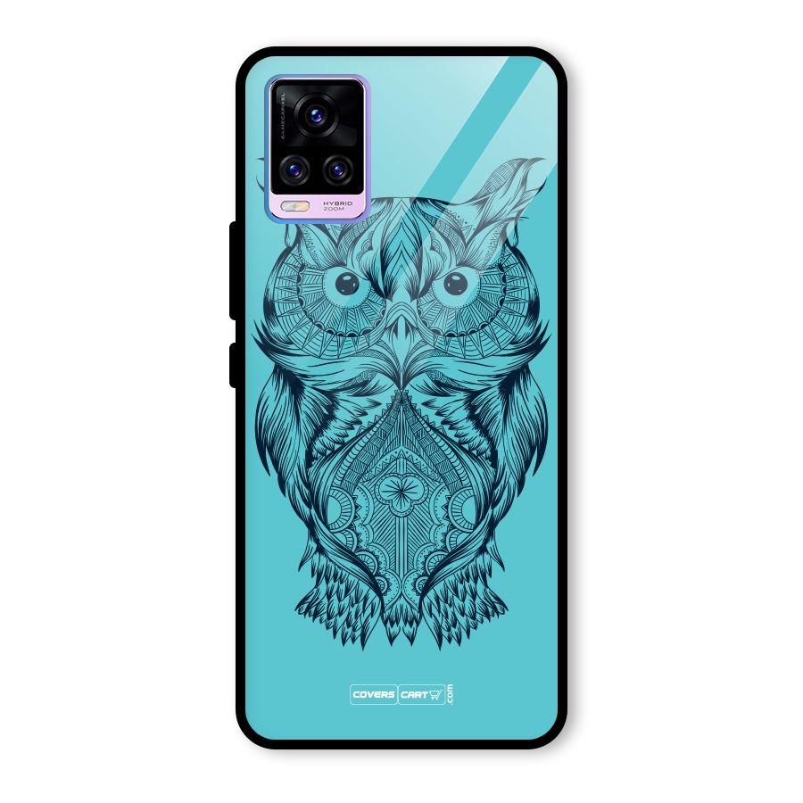Designer Owl Glass Back Case for Vivo V20 Pro