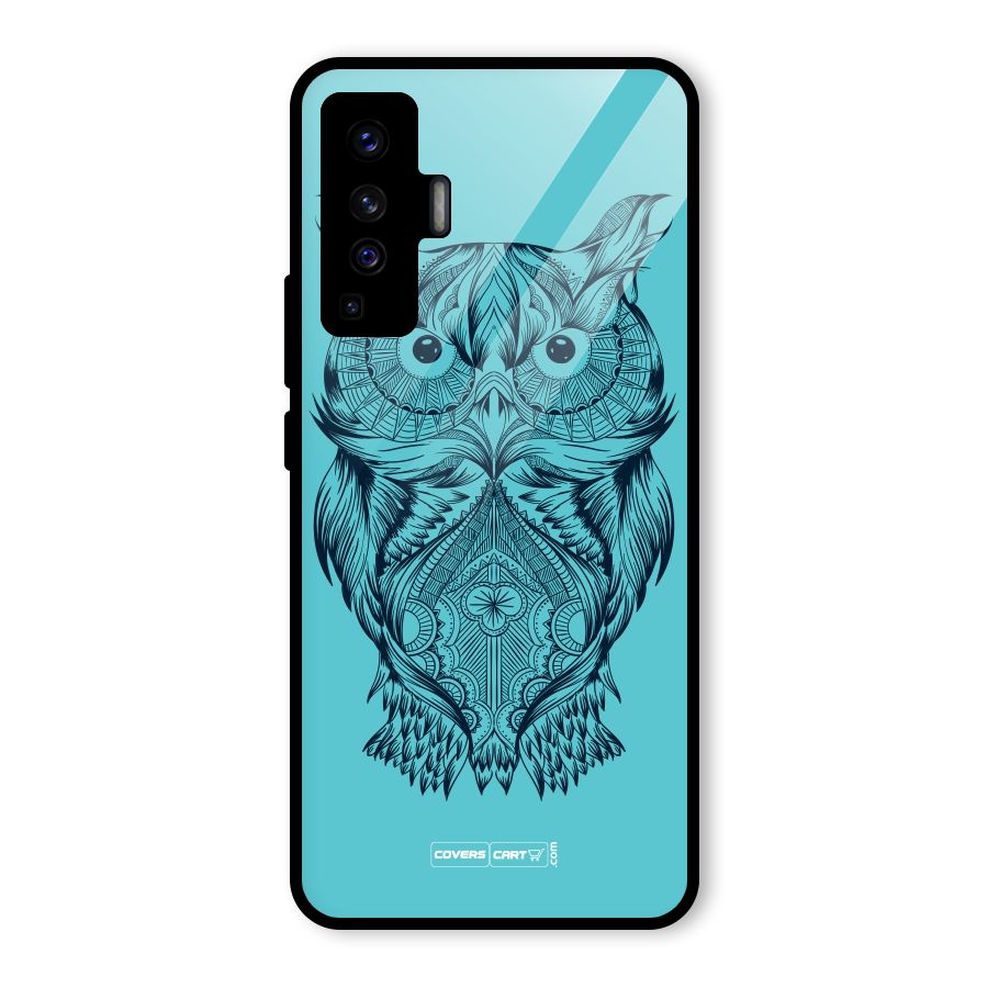 Designer Owl Glass Back Case for Vivo X50