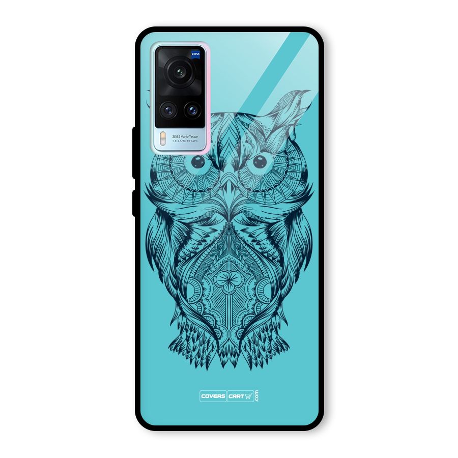 Designer Owl Glass Back Case for Vivo X60