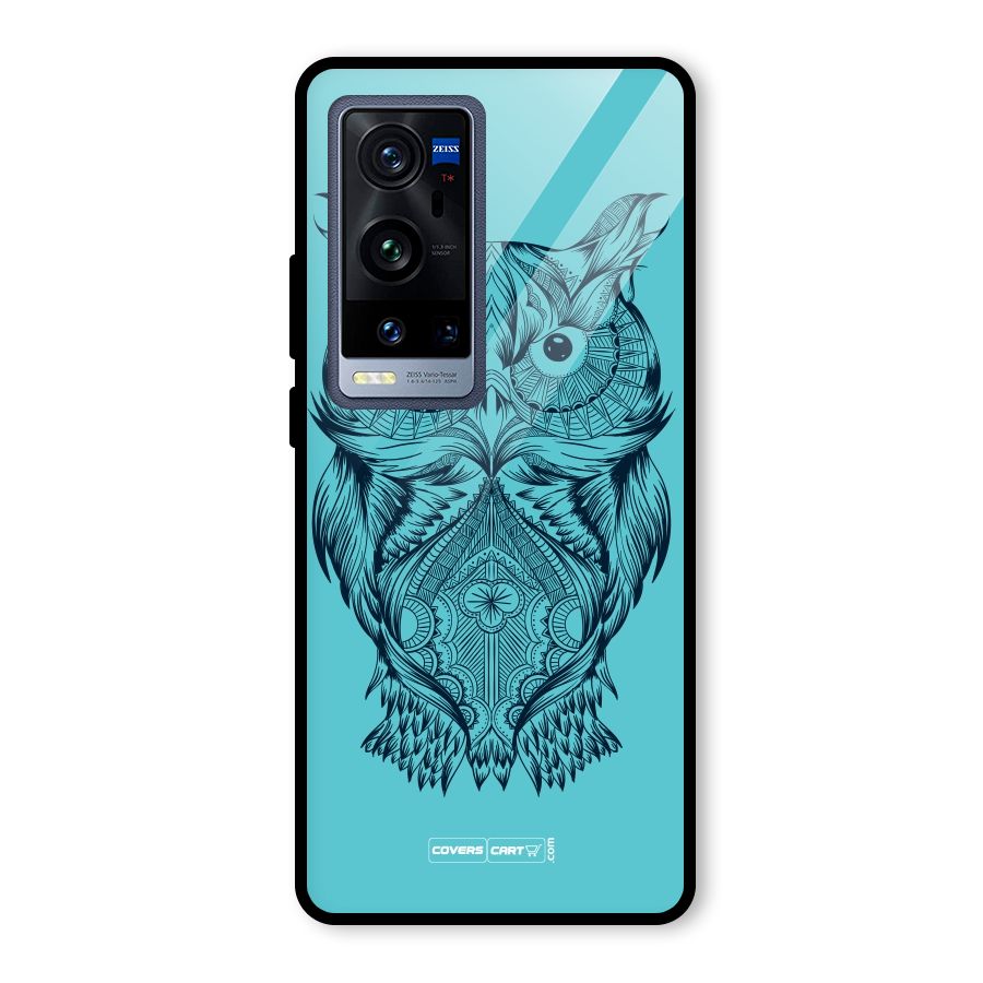Designer Owl Glass Back Case for Vivo X60 Pro Plus