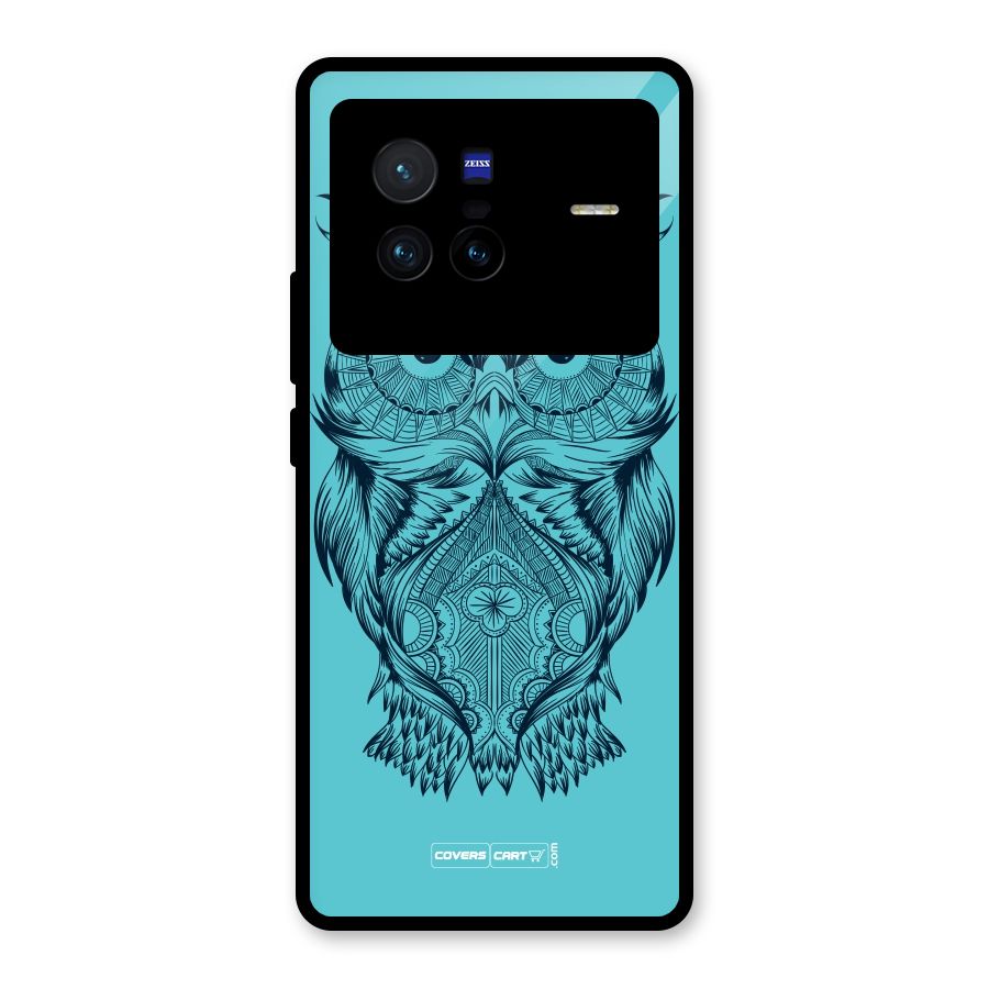 Designer Owl Glass Back Case for Vivo X80