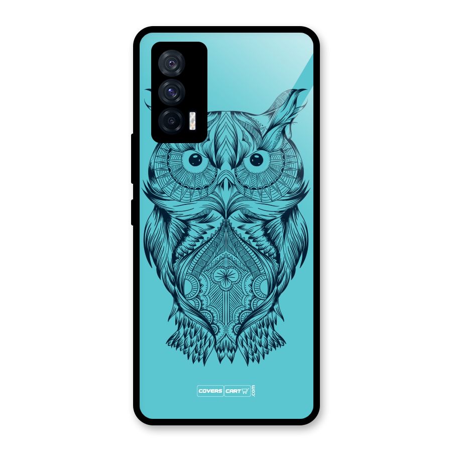 Designer Owl Glass Back Case for Vivo iQOO 7 5G