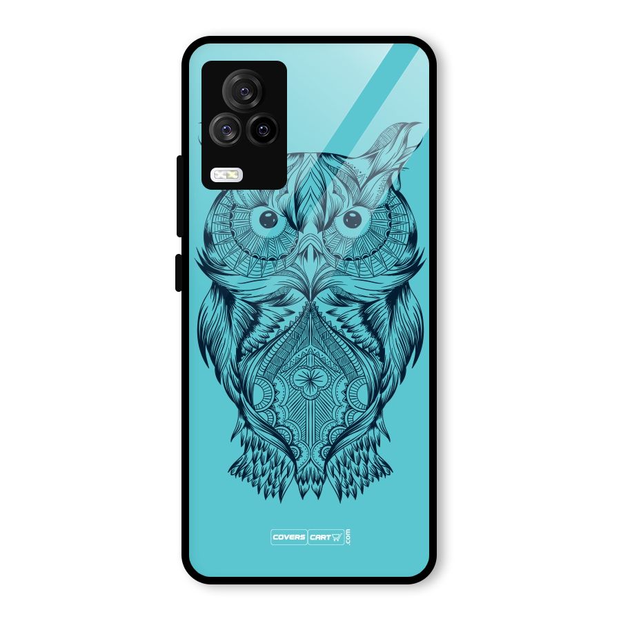 Designer Owl Glass Back Case for Vivo iQOO 7 Legend 5G