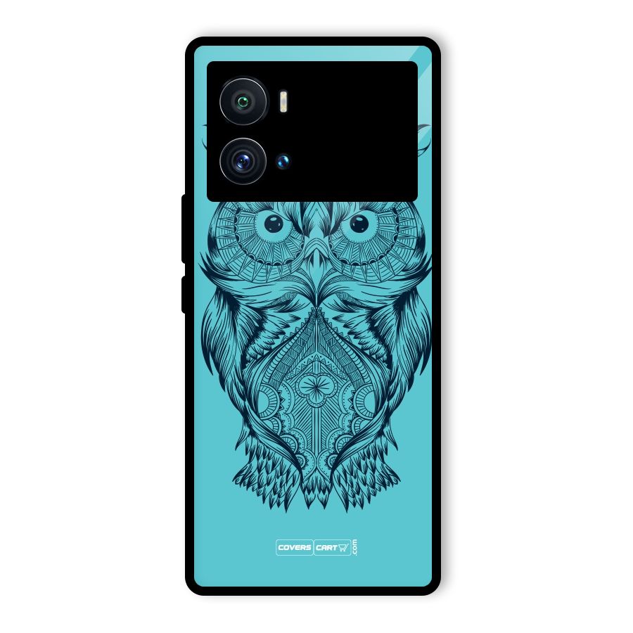 Designer Owl Glass Back Case for Vivo iQOO 9 Pro
