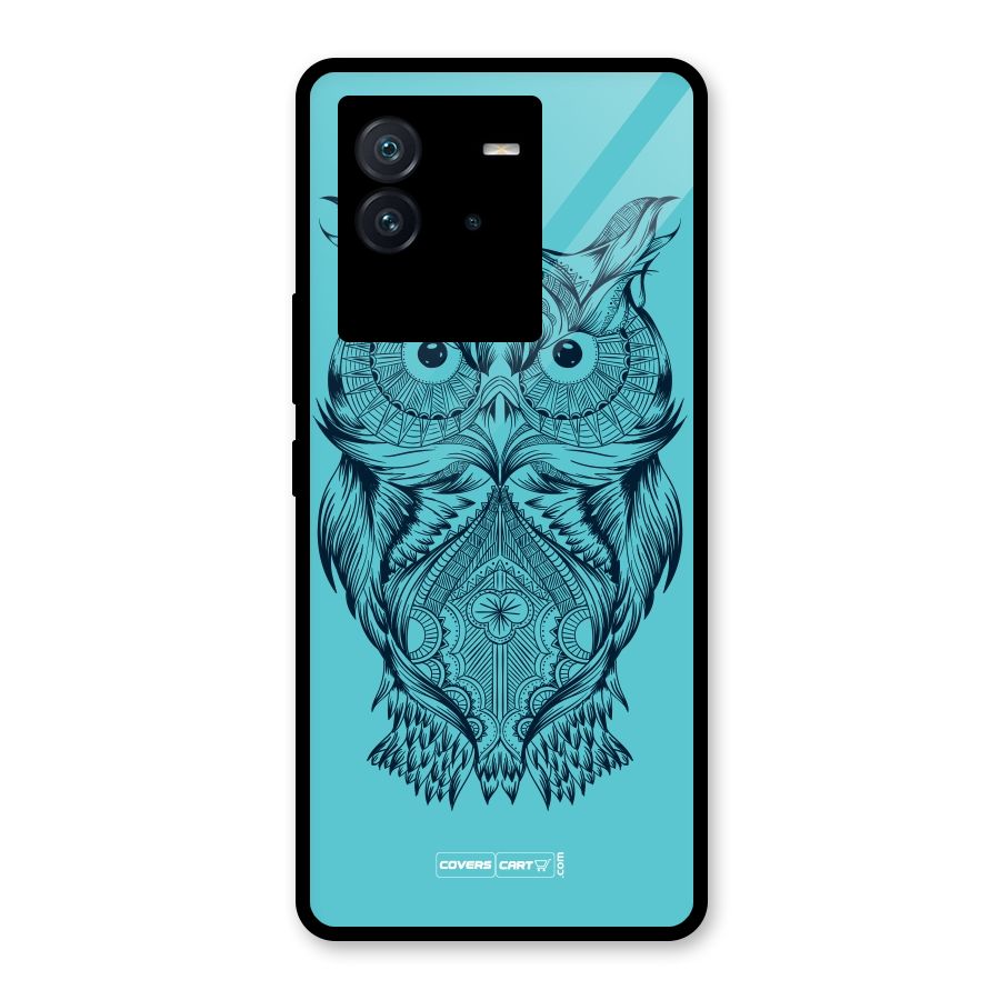Designer Owl Glass Back Case for Vivo iQOO Neo 6 5G