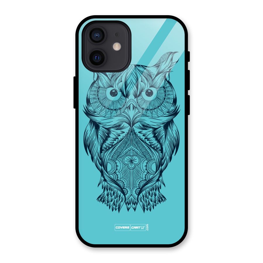 Designer Owl Glass Back Case for iPhone 12