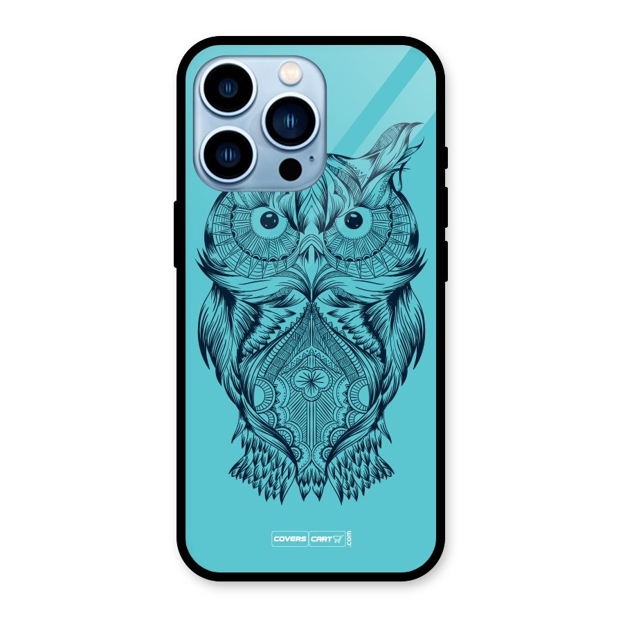 Designer Owl Glass Back Case for iPhone 13 Pro