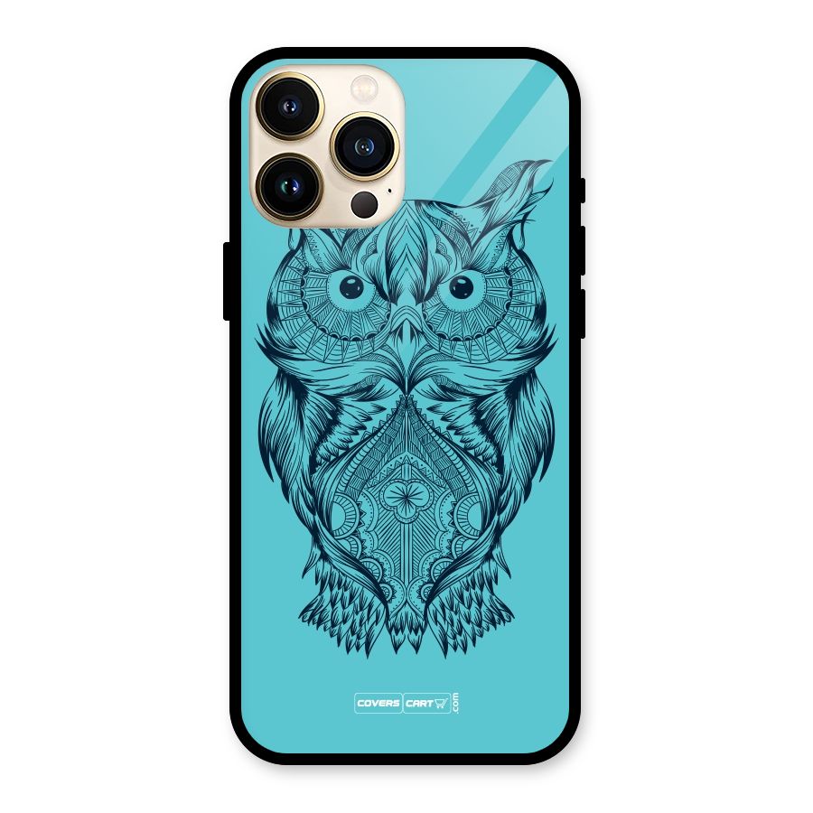 Designer Owl Glass Back Case for iPhone 13 Pro Max