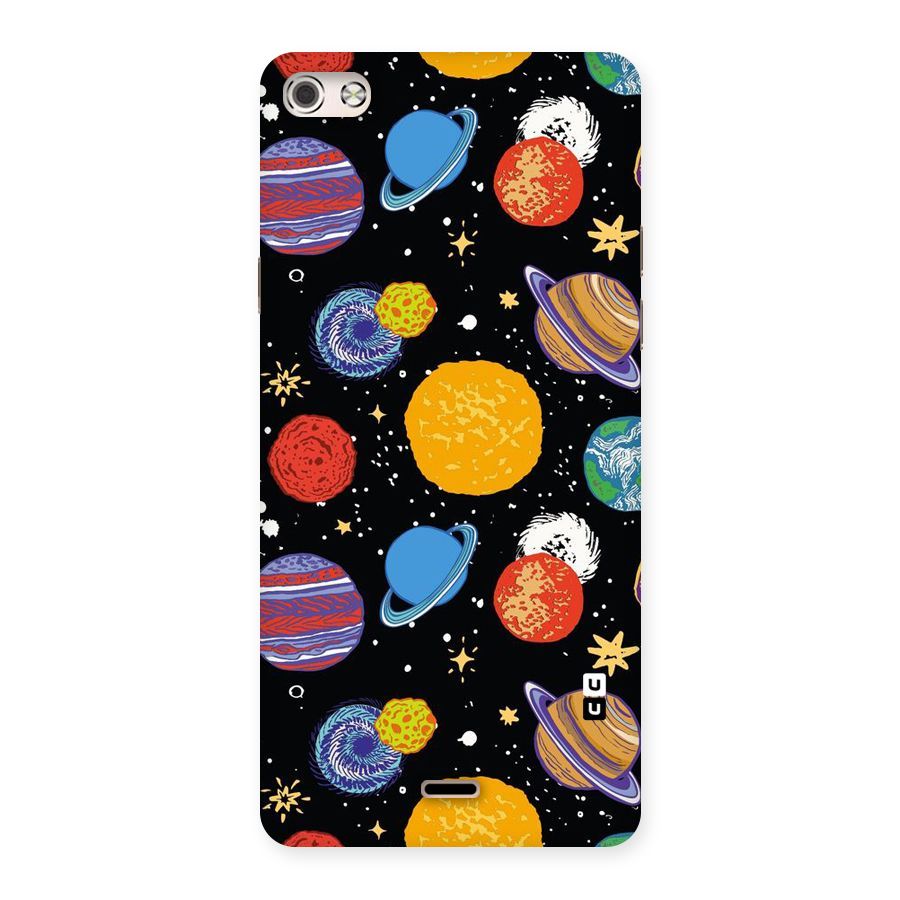 Designer Planets Back Case for Micromax Canvas Silver 5