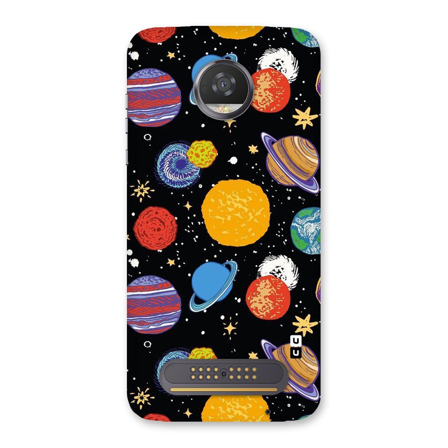 Designer Planets Back Case for Moto Z2 Play