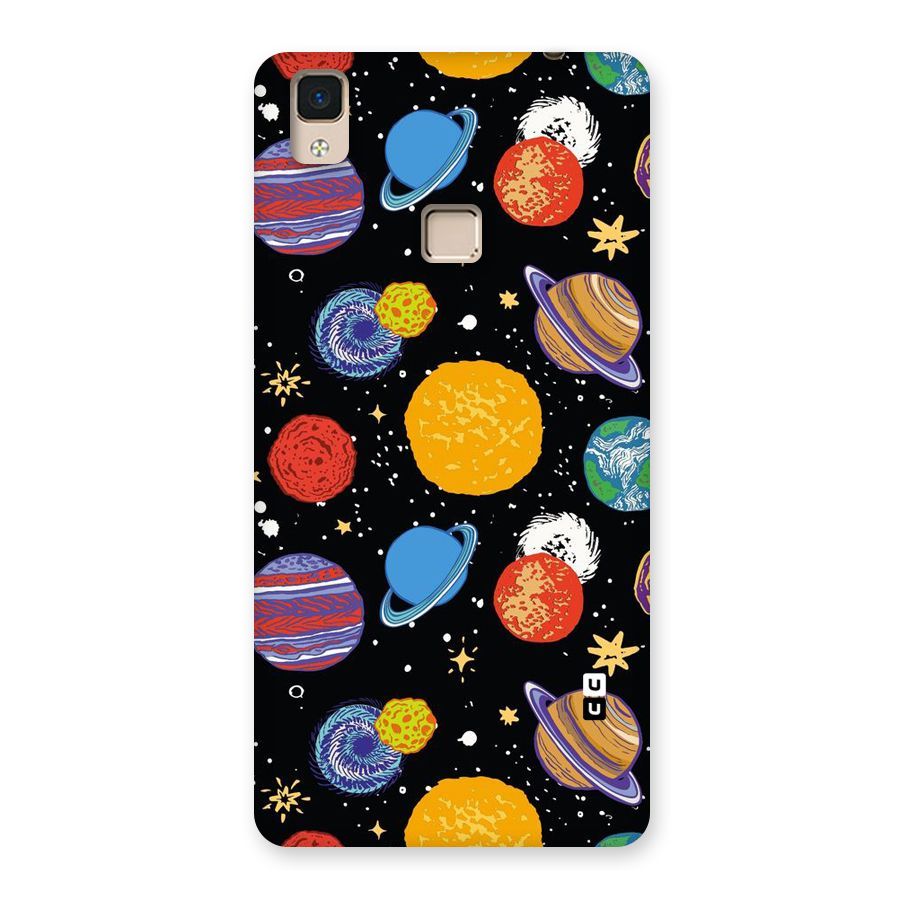 Designer Planets Back Case for V3 Max