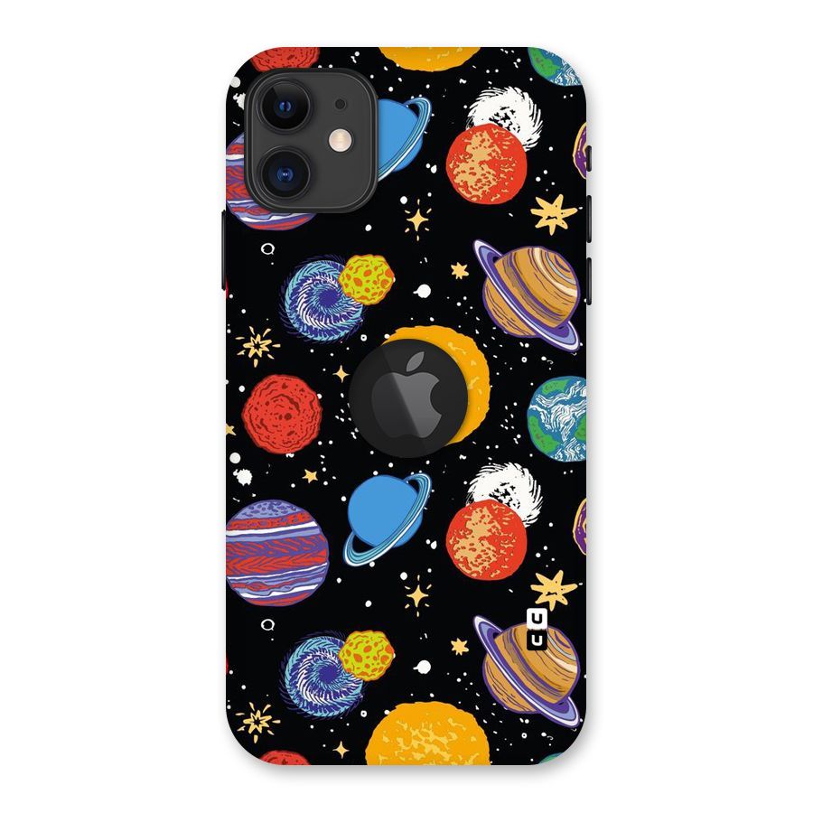 Designer Planets Back Case for iPhone 11 Logo Cut