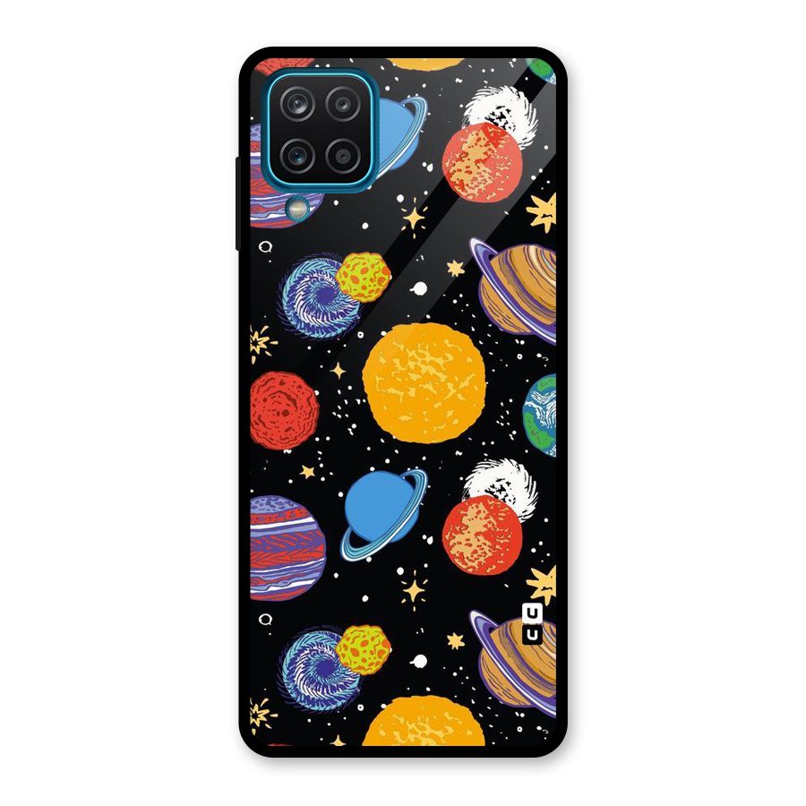 Designer Planets Glass Back Case for Galaxy A12