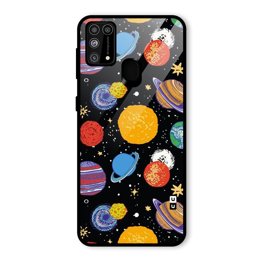 Designer Planets Glass Back Case for Galaxy F41