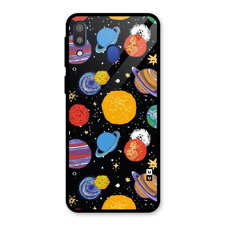 Designer Planets Glass Back Case for Galaxy M20