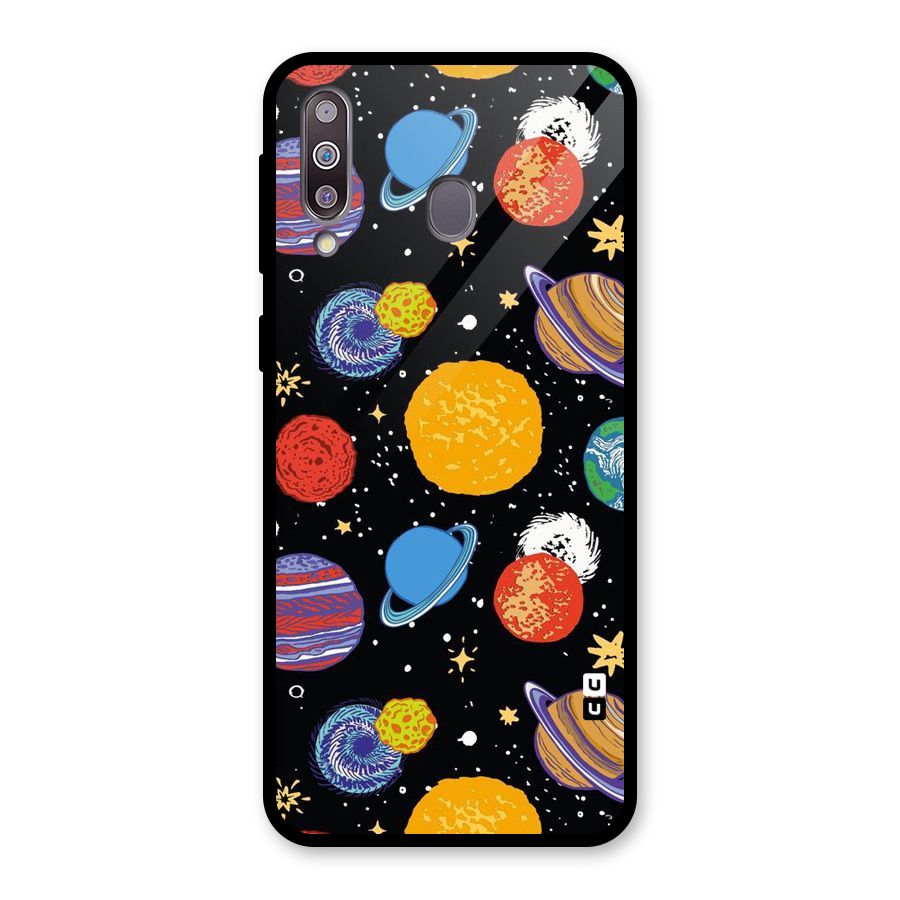 Designer Planets Glass Back Case for Galaxy M30