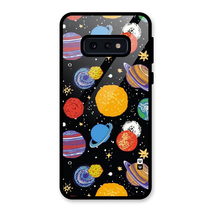 Designer Planets Glass Back Case for Galaxy S10e