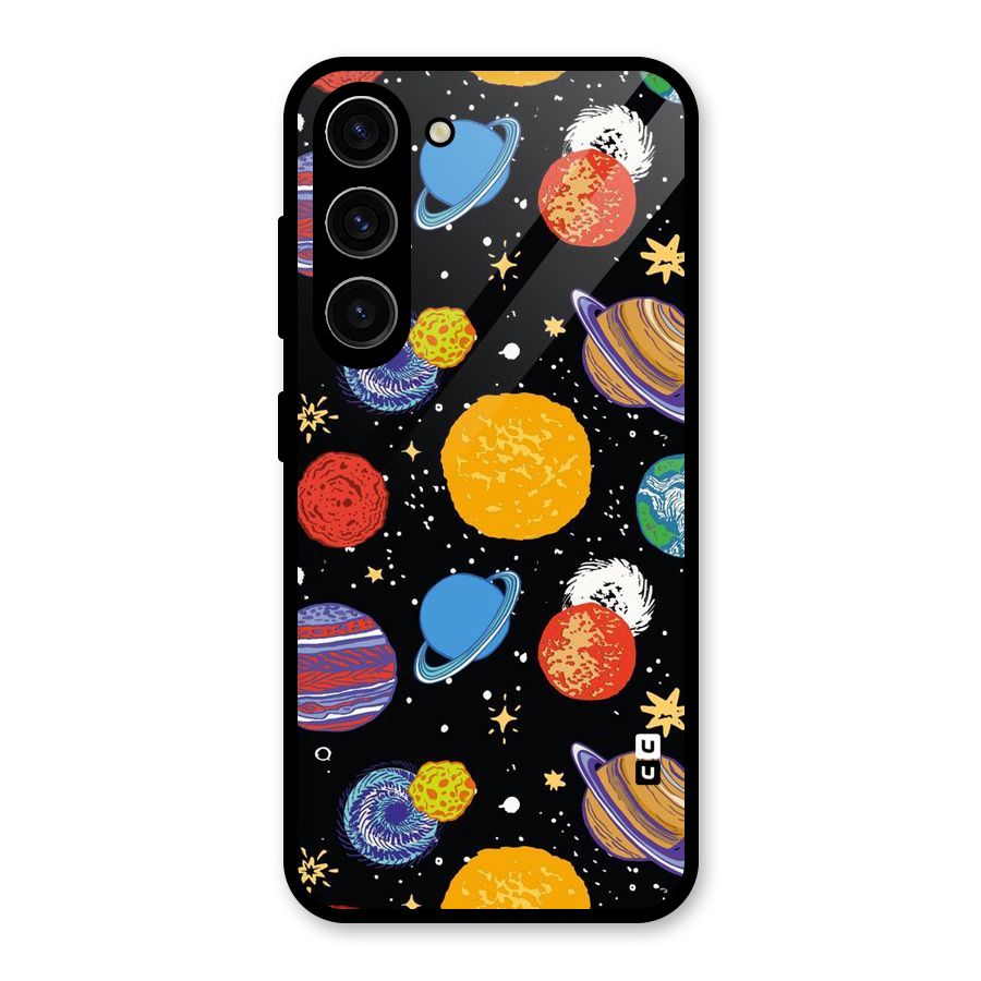 Designer Planets Glass Back Case for Galaxy S23