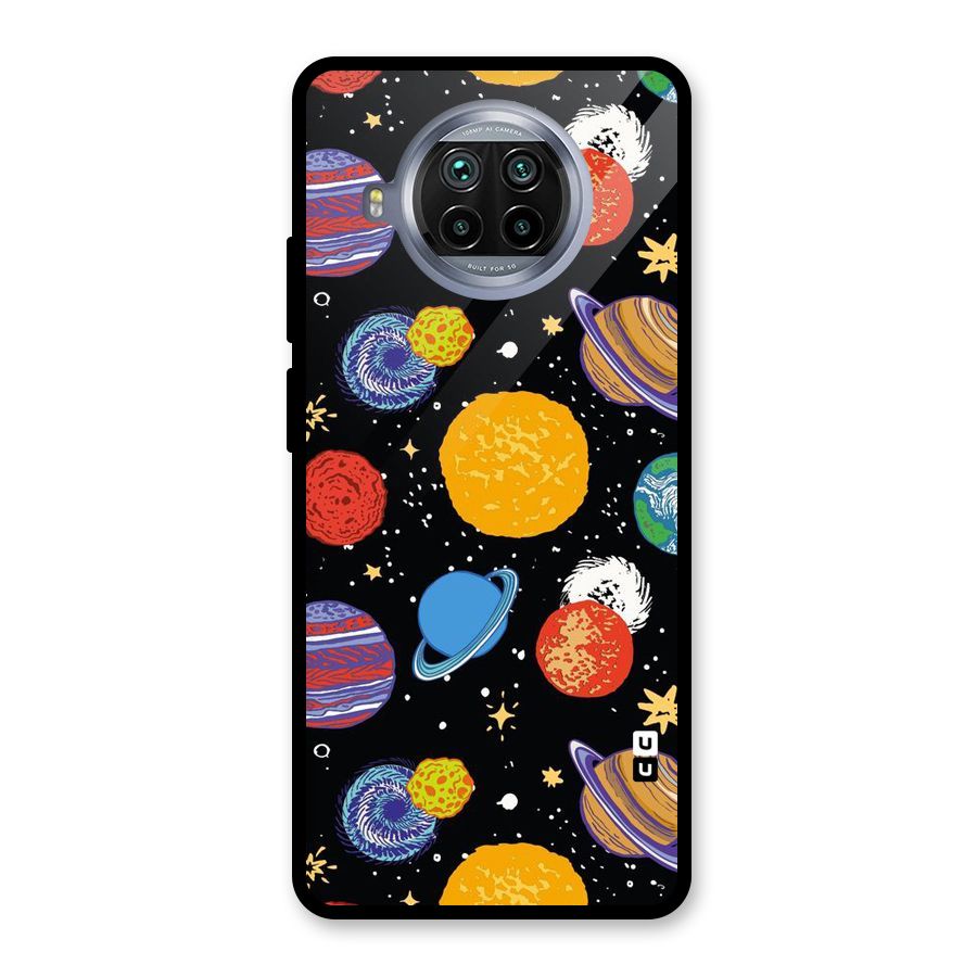 Designer Planets Glass Back Case for Mi 10i
