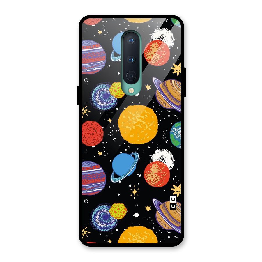 Designer Planets Glass Back Case for OnePlus 8