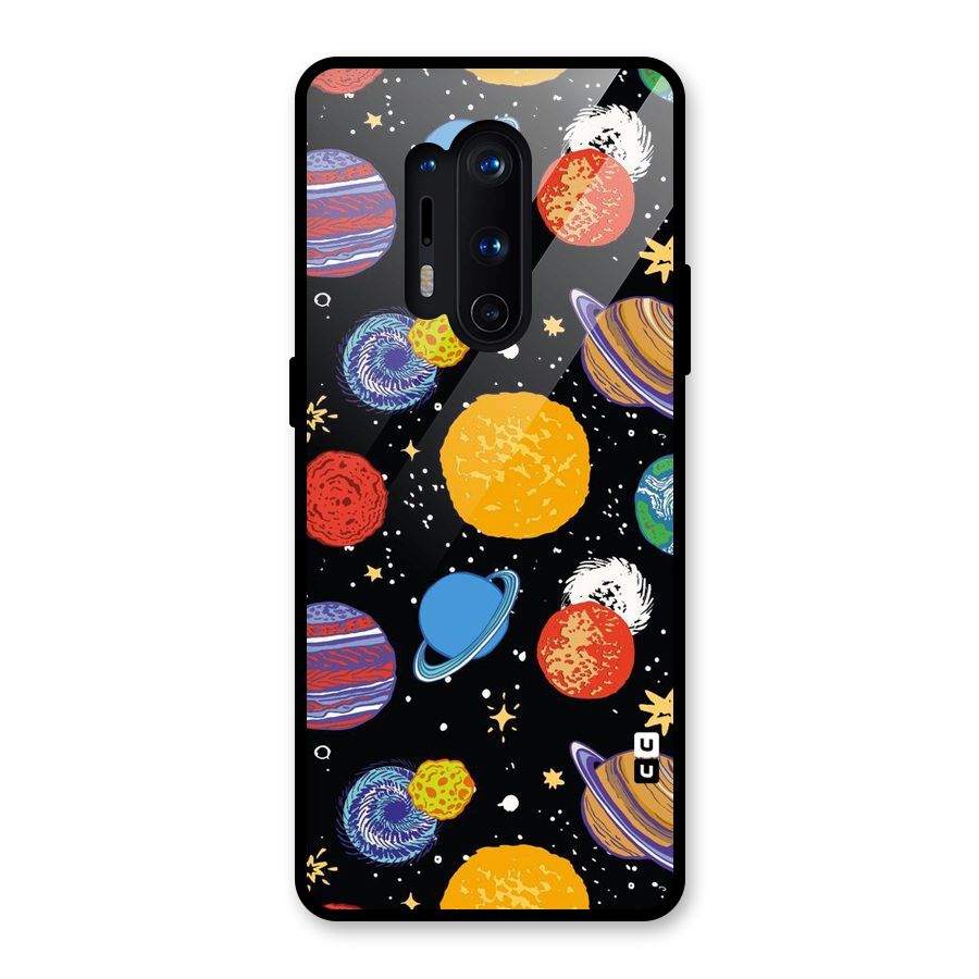 Designer Planets Glass Back Case for OnePlus 8 Pro