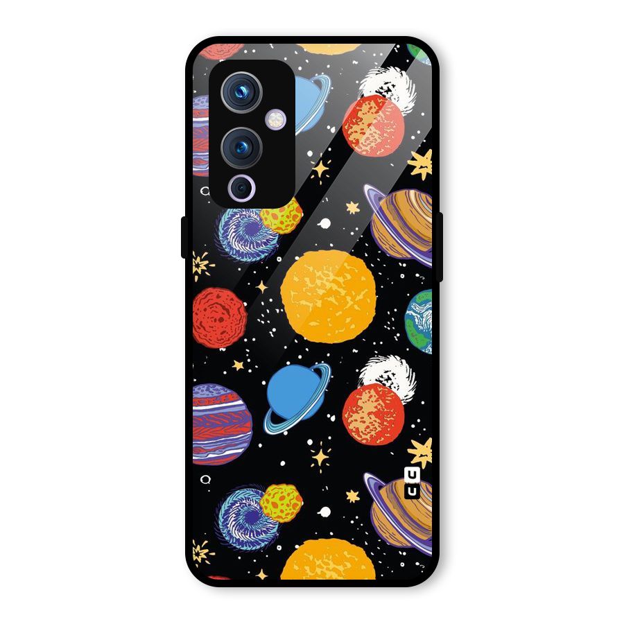 Designer Planets Glass Back Case for OnePlus 9