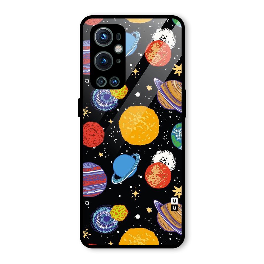 Designer Planets Glass Back Case for OnePlus 9 Pro