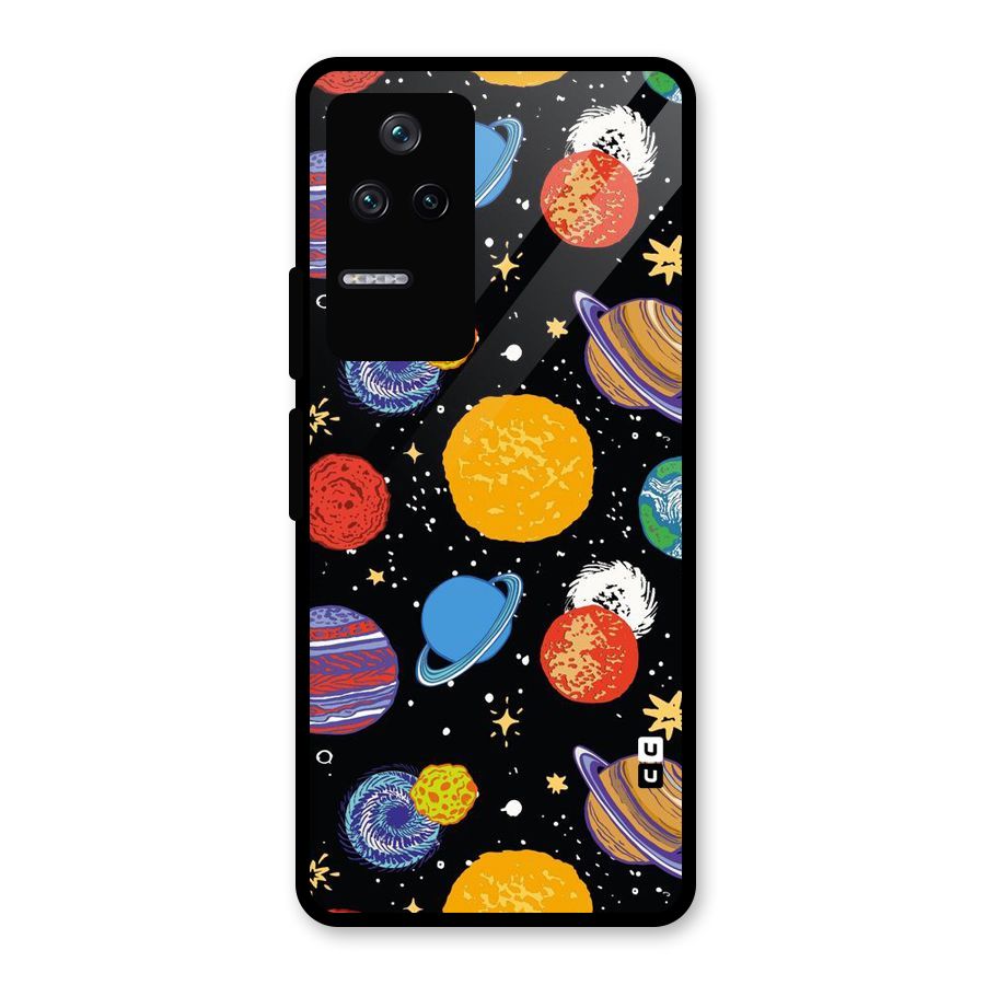 Designer Planets Glass Back Case for Poco F4 5G