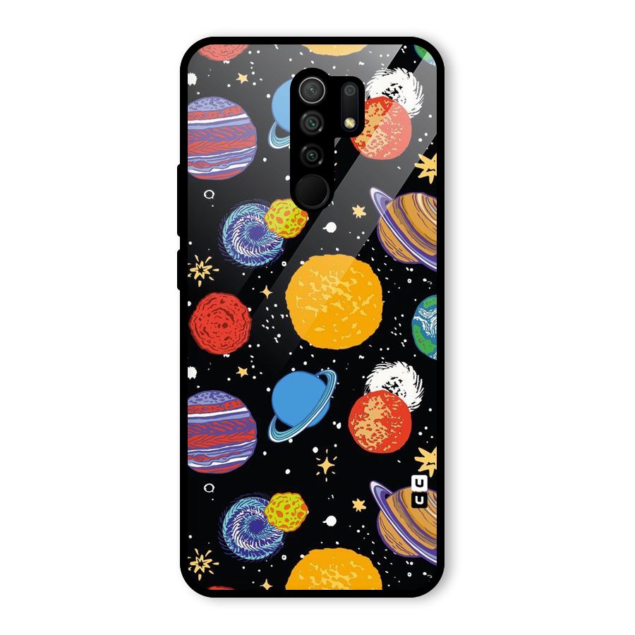 Designer Planets Glass Back Case for Poco M2