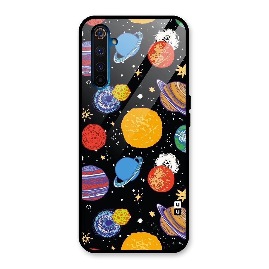Designer Planets Glass Back Case for Realme 6 Pro