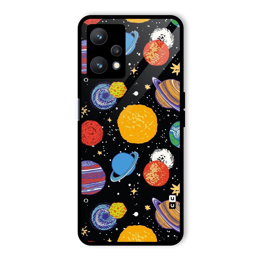 Designer Planets Glass Back Case for Realme 9 Pro 5G