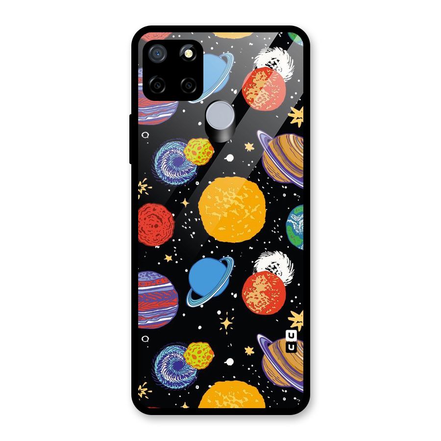 Designer Planets Glass Back Case for Realme C12