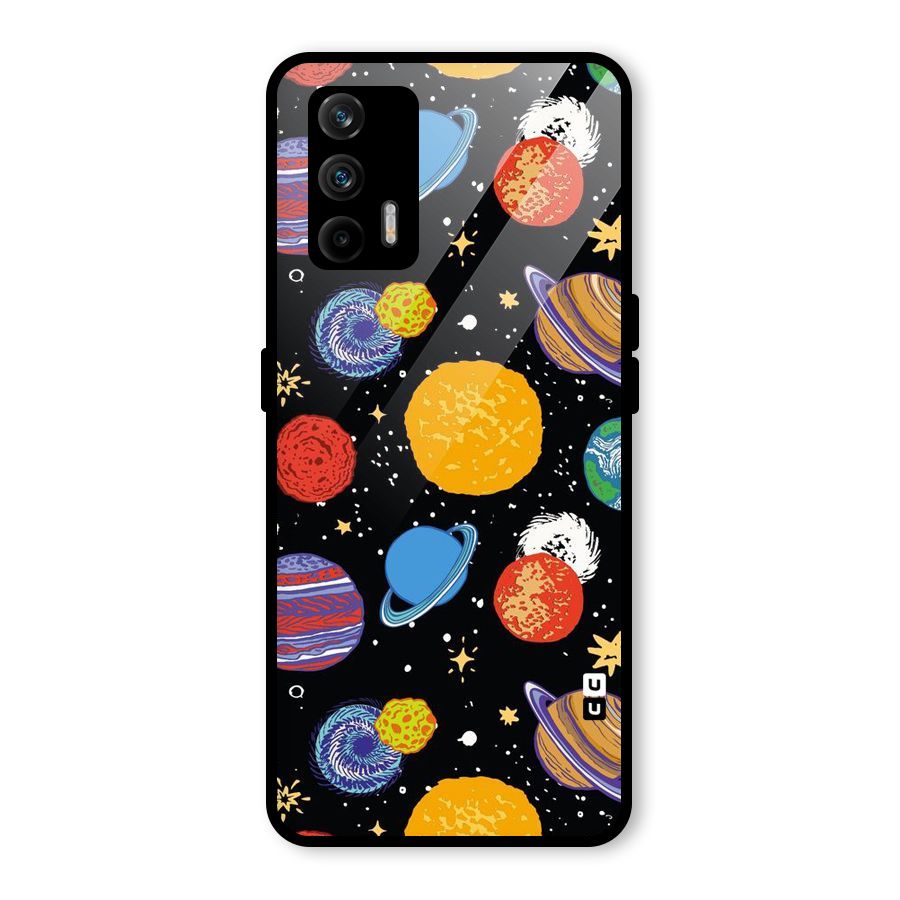 Designer Planets Glass Back Case for Realme GT 5G