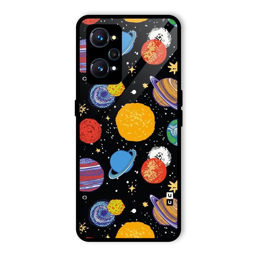 Designer Planets Glass Back Case for Realme GT Neo2