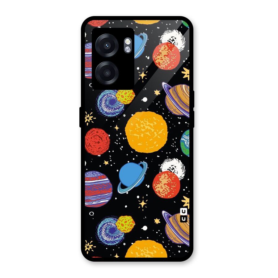 Designer Planets Glass Back Case for Realme Narzo 50 5G