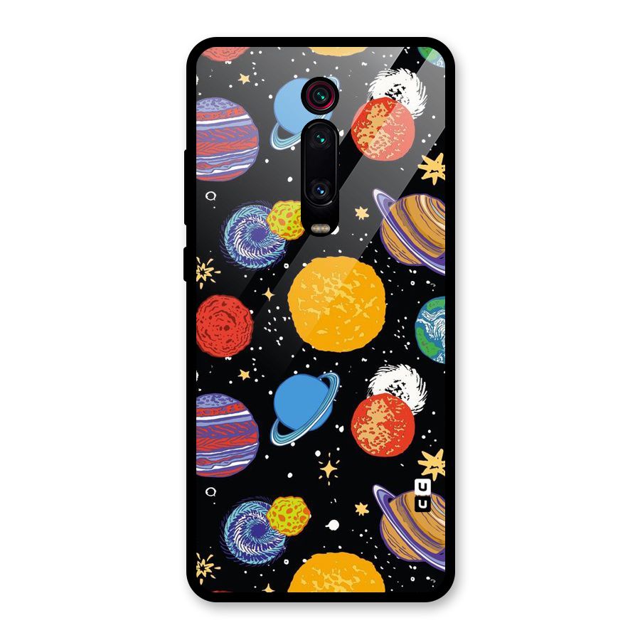 Designer Planets Glass Back Case for Redmi K20 Pro