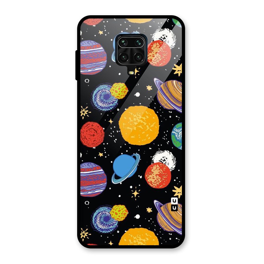 Designer Planets Glass Back Case for Redmi Note 10 Lite