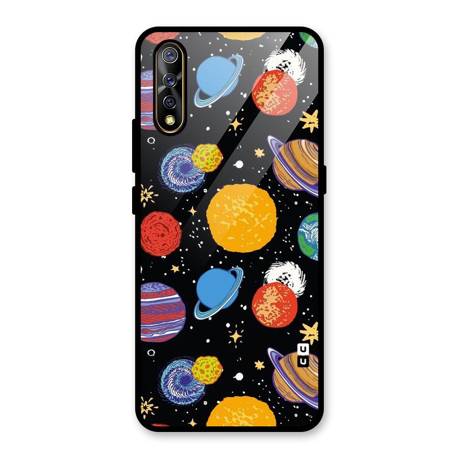 Designer Planets Glass Back Case for Vivo S1