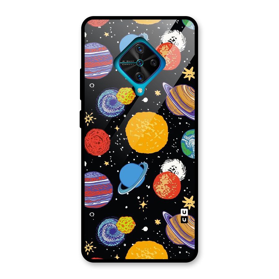 Designer Planets Glass Back Case for Vivo S1 Pro