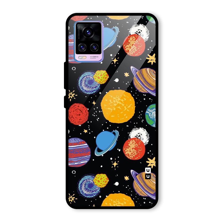 Designer Planets Glass Back Case for Vivo V20 Pro