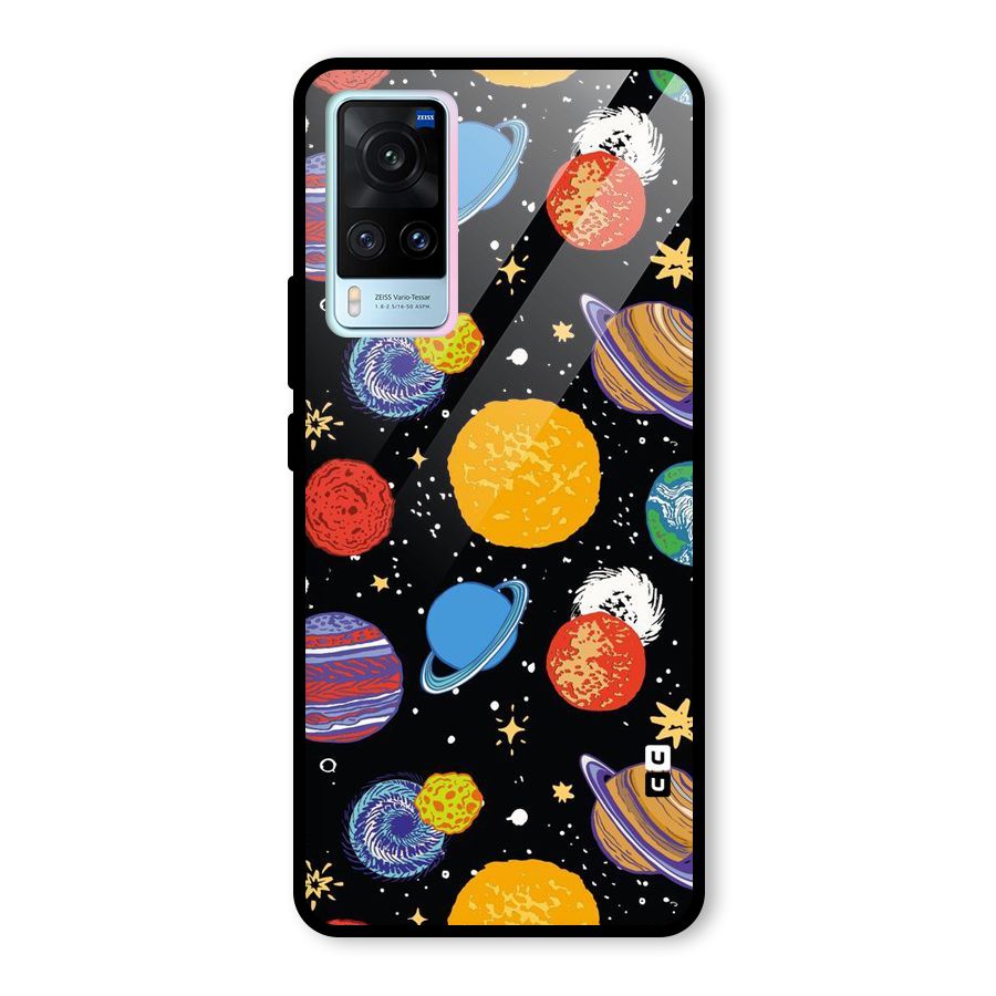 Designer Planets Glass Back Case for Vivo X60