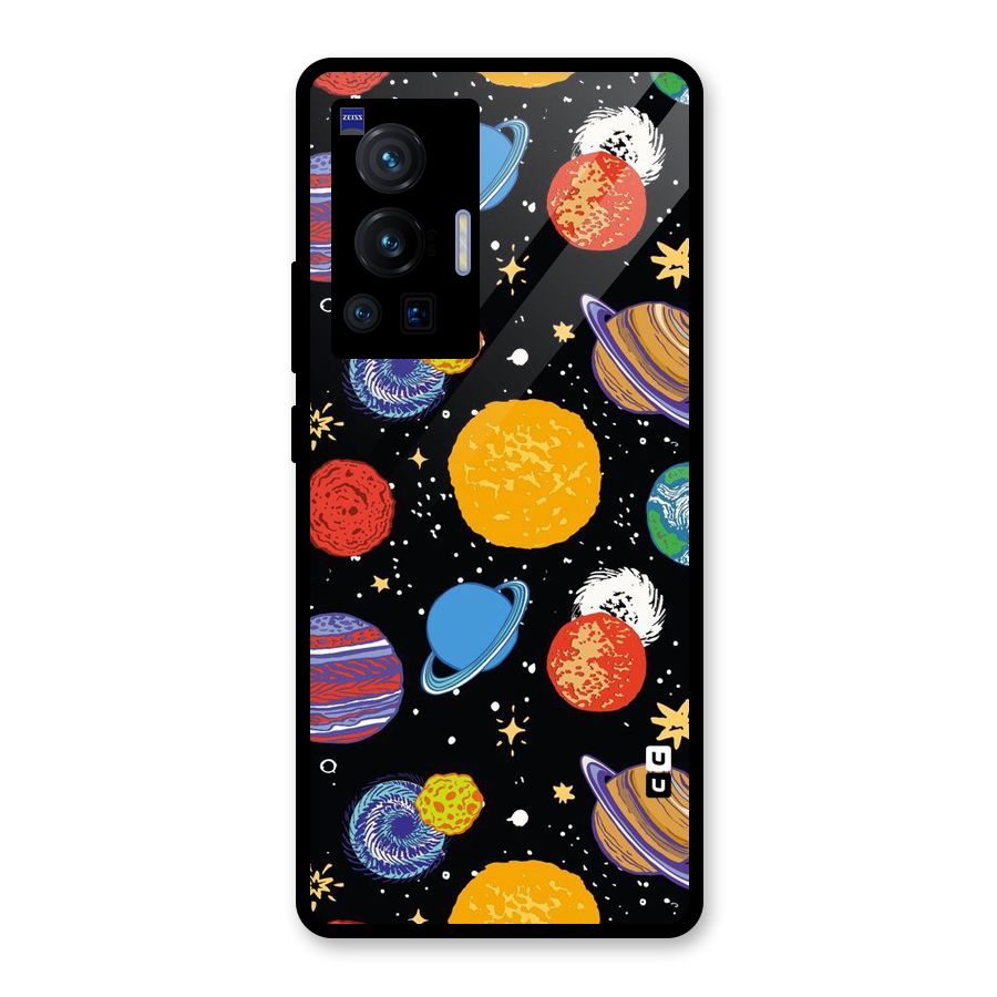 Designer Planets Glass Back Case for Vivo X70 Pro