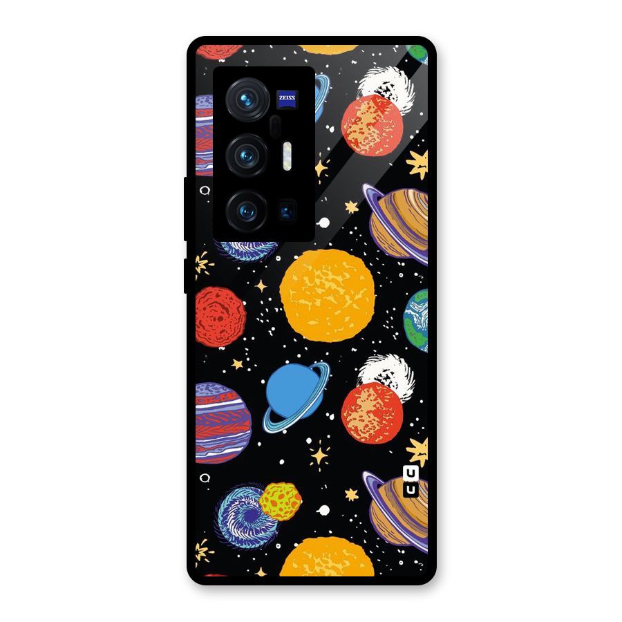 Designer Planets Glass Back Case for Vivo X70 Pro Plus