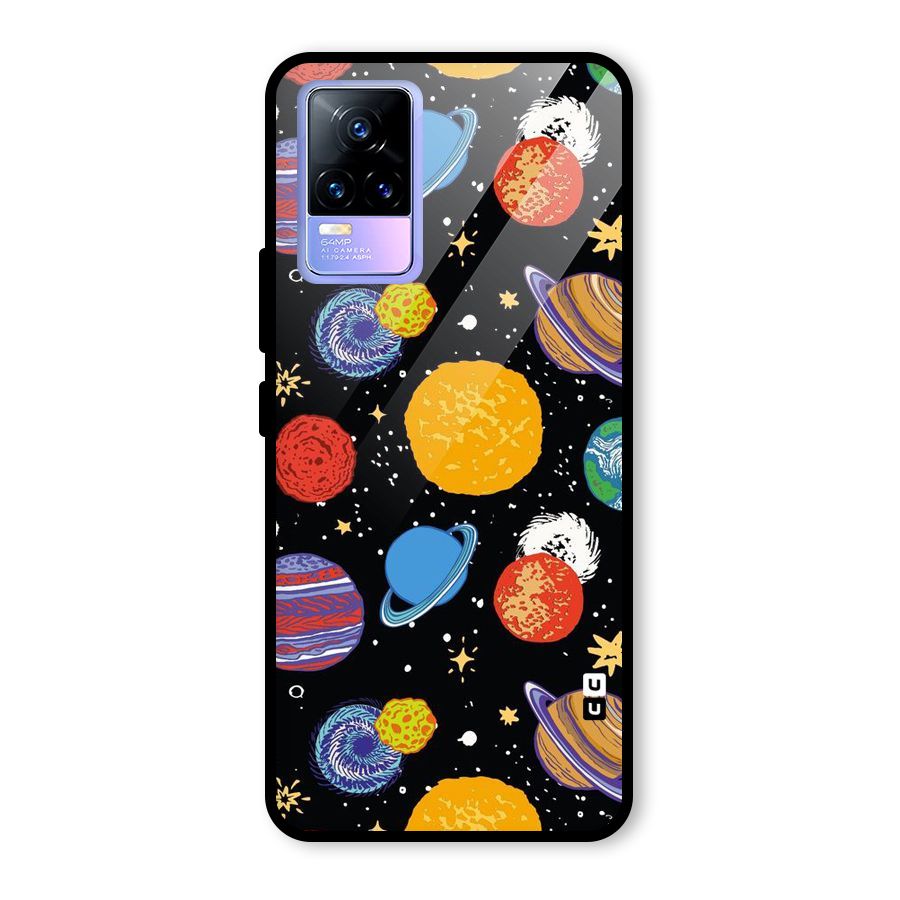 Designer Planets Glass Back Case for Vivo Y73