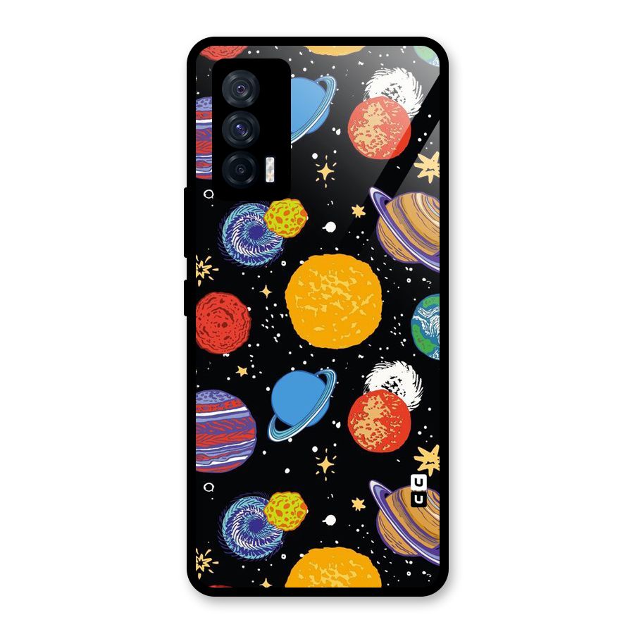 Designer Planets Glass Back Case for Vivo iQOO 7 5G