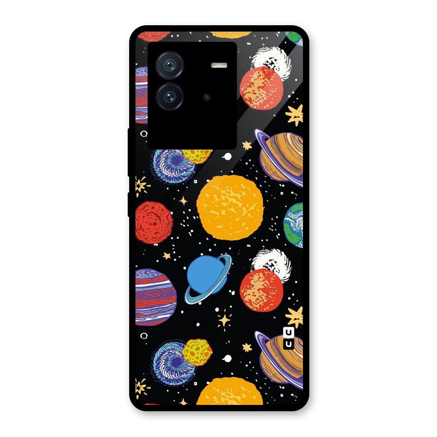 Designer Planets Glass Back Case for Vivo iQOO Neo 6 5G